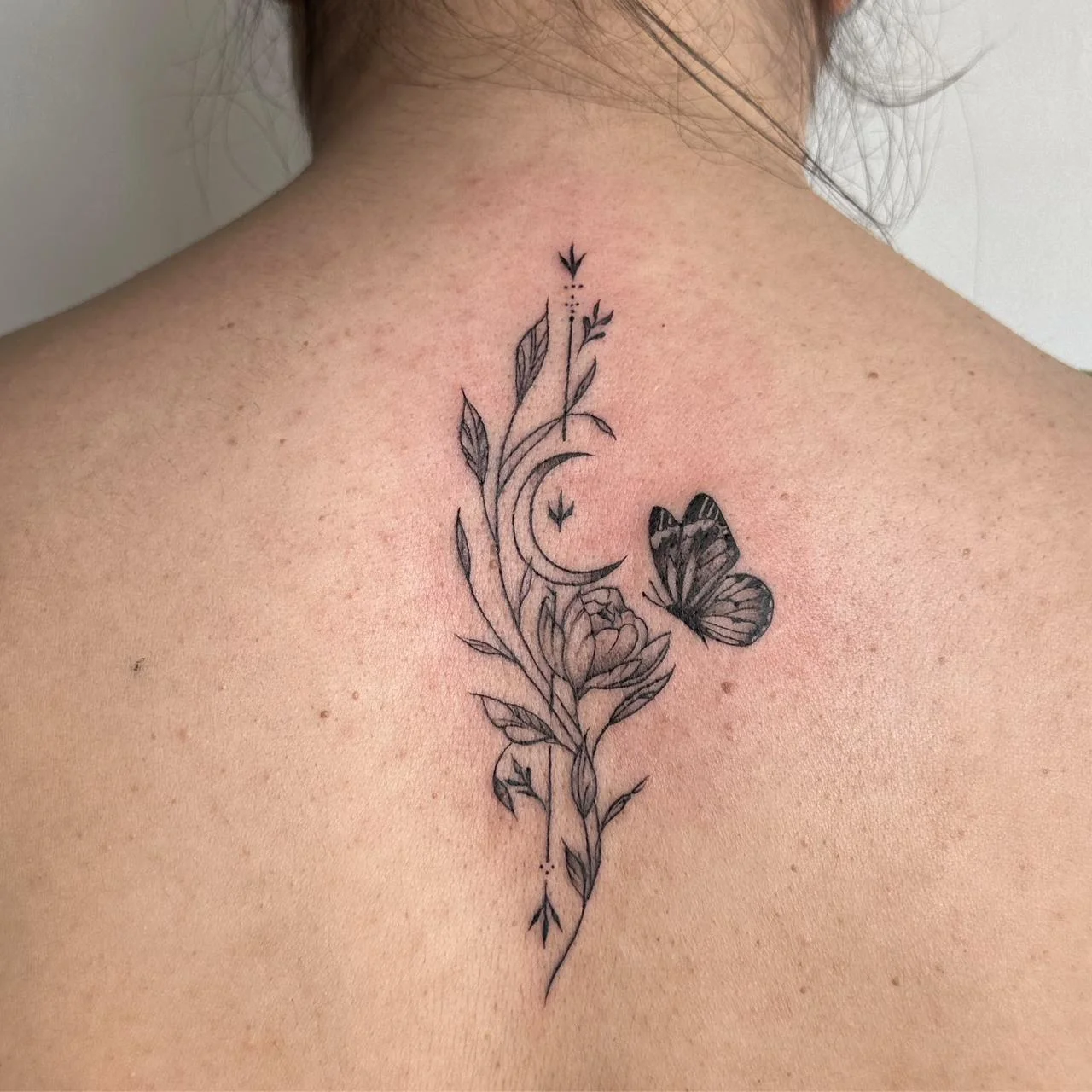 Watercolor Butterfly Flower
