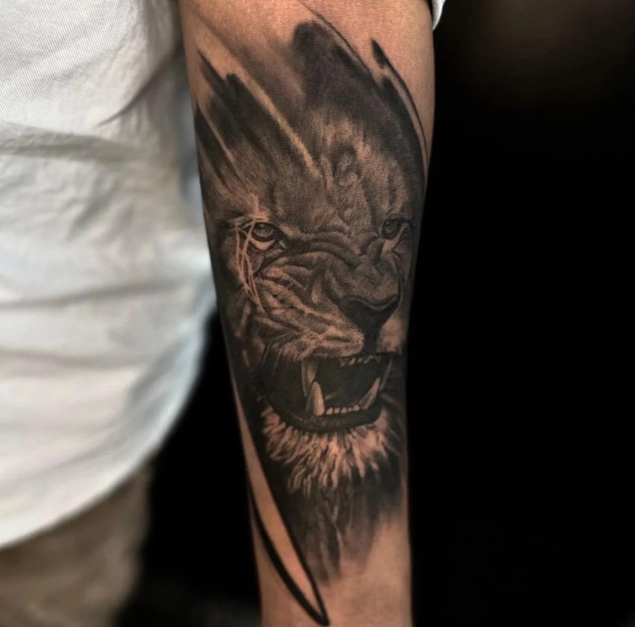 Lion Portrait Tattoo