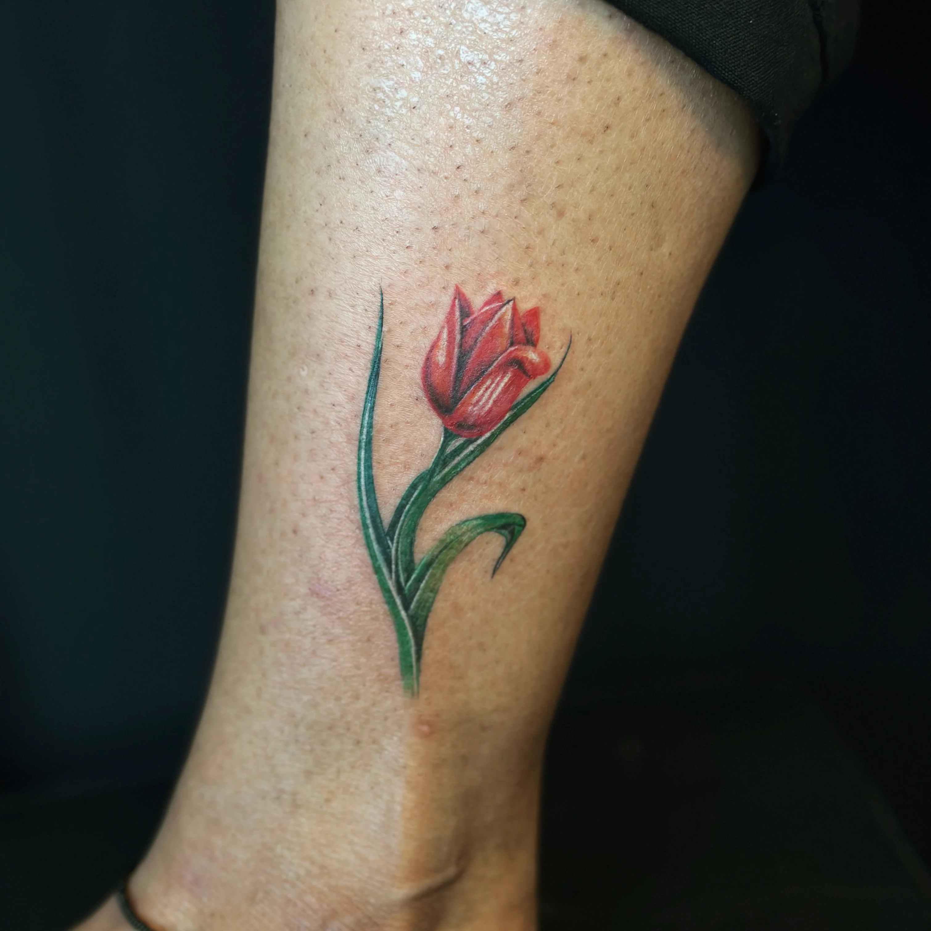 Watercolor Leg Flower